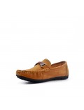 Mocassin enfant en simili daim camel