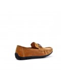 Child moccasin in camel suede