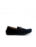 Child moccasin in black suede