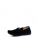 Child moccasin in black suede