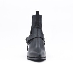 Bottine noir en simili cuir