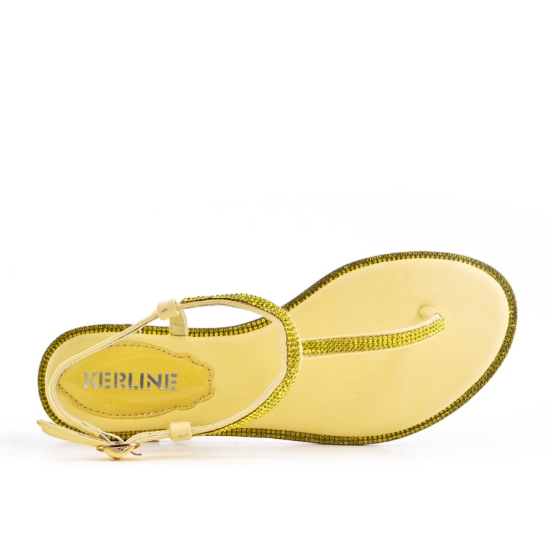 yellow flat sandals