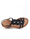 Black sandal with comfort sole