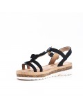 Black sandal with comfort sole