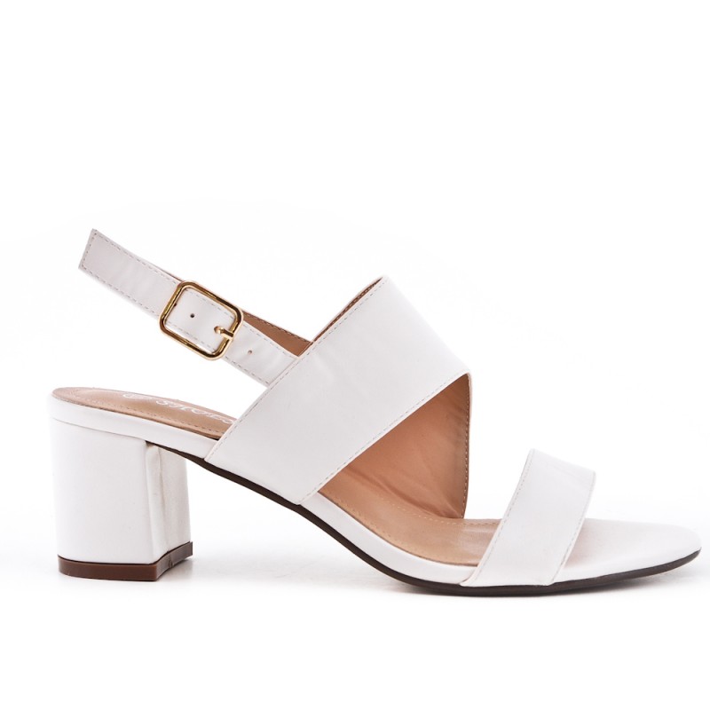 sandales blanche a talon