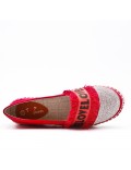 Red espadrille with rhinestones