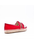 Red espadrille with rhinestones