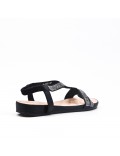 Black sandal with rhinestones