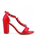 Pearl red sandal