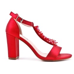 Pearl red sandal