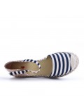 Blue Wedge sandal with espadrille sole