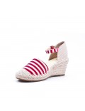Red Wedge sandal with espadrille sole
