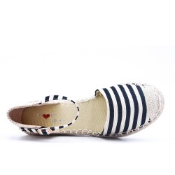 Wedge sandal with espadrille sole