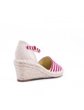 Red Wedge sandal with espadrille sole