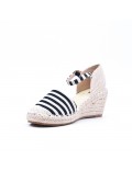 Wedge sandal with espadrille sole