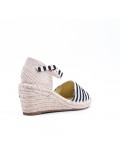 Wedge sandal with espadrille sole