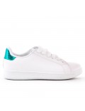 White lace-up basket