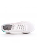 White lace-up basket