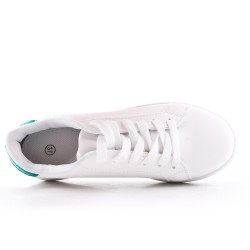 White lace-up basket