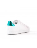 White lace-up basket