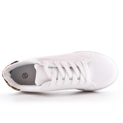 White lace-up basket