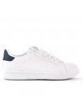 White lace-up basket