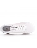 White lace-up basket