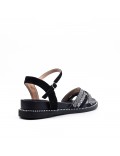 Black sandal with rhinestones