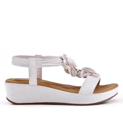White wedge sandal