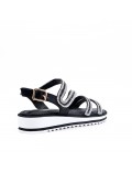 Black sandal with rhinestones